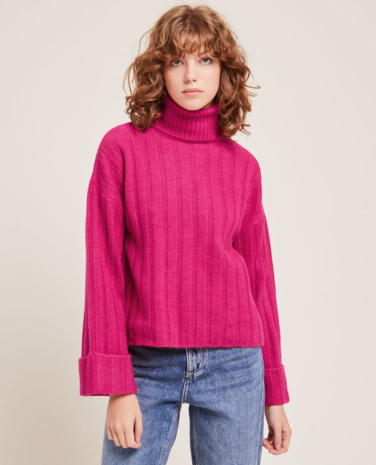 Pull à col roulé rose - Pimkie