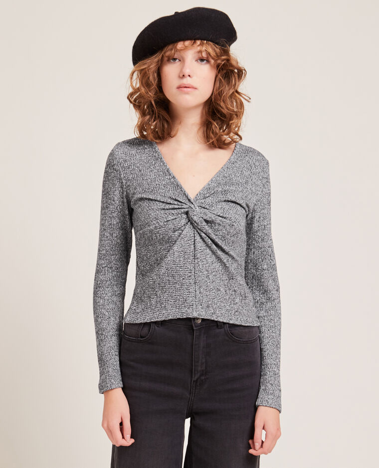 T-shirt manches longues toucher doux gris - Pimkie