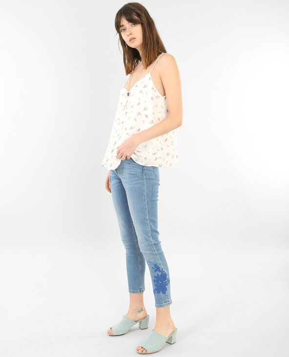 Top voile imprimé blanc - Pimkie