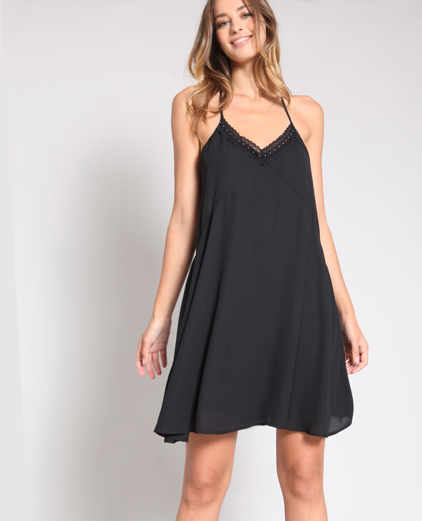 Robe nuisette noire new arrivals