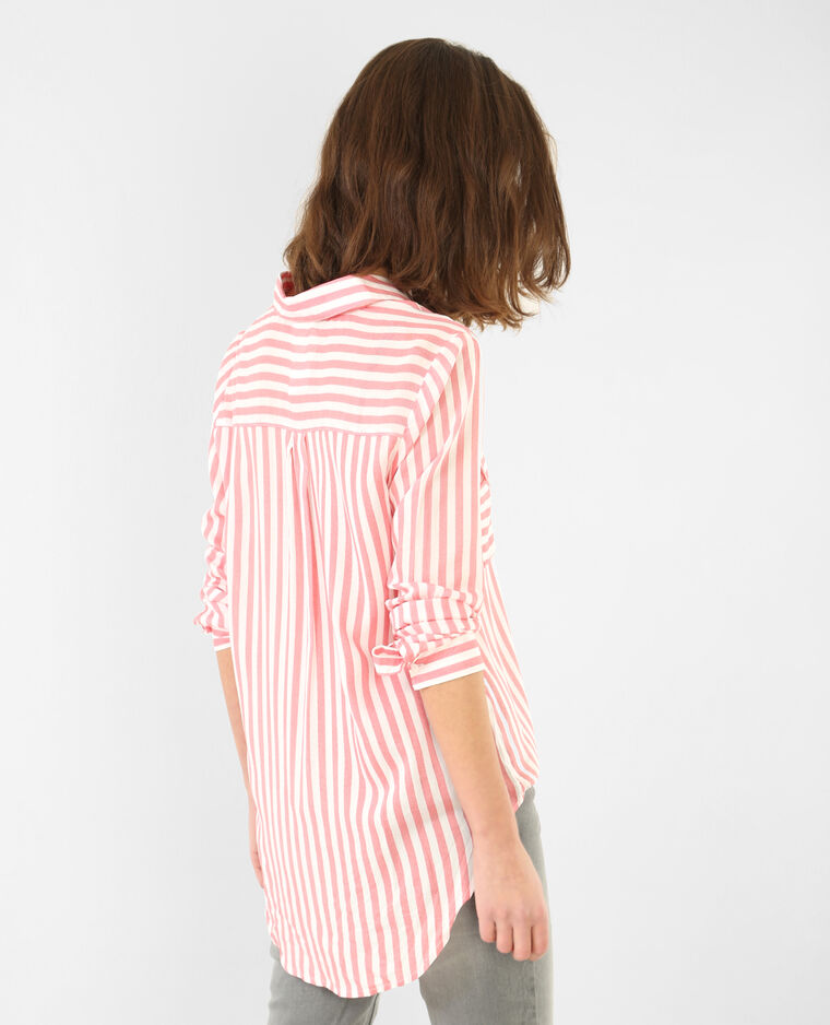 Chemise rayée rouge 561276343C79 Pimkie