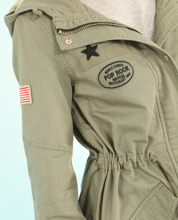 Parka army coton vert de gris - Pimkie
