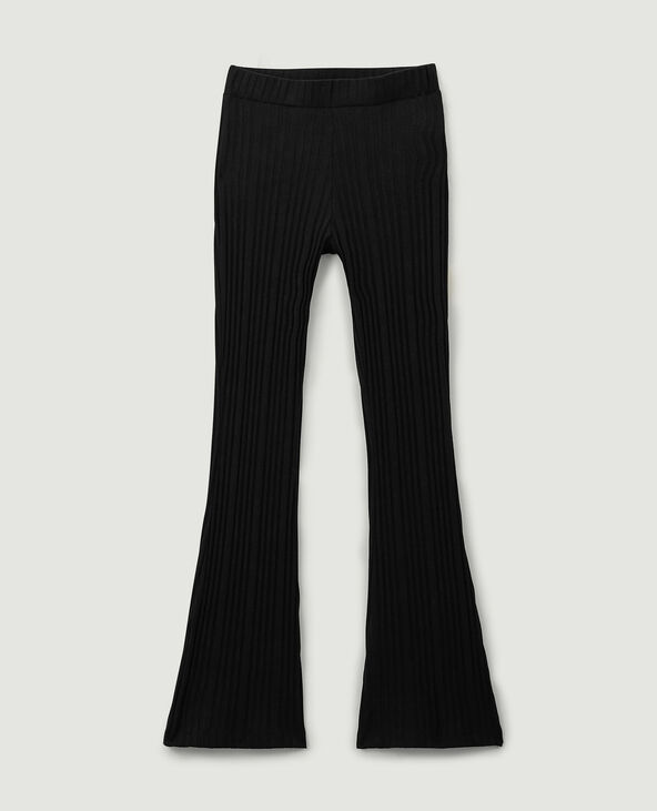 Pantalon flare côtelé noir - Pimkie