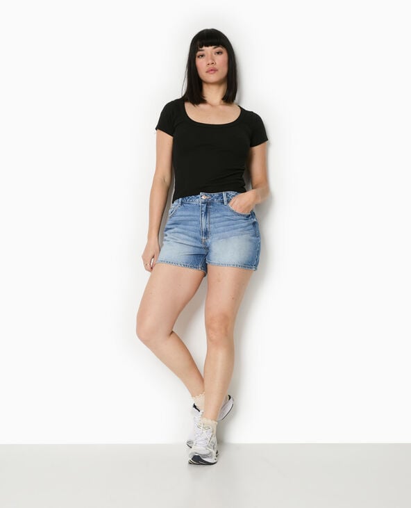 Short en jean taille haute bleu - Pimkie