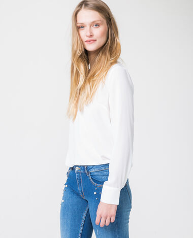 Blouse à col croisé blanc - Pimkie