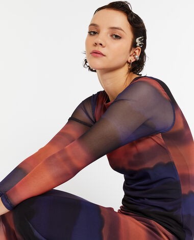 Robe longue en tulle rouge - Pimkie