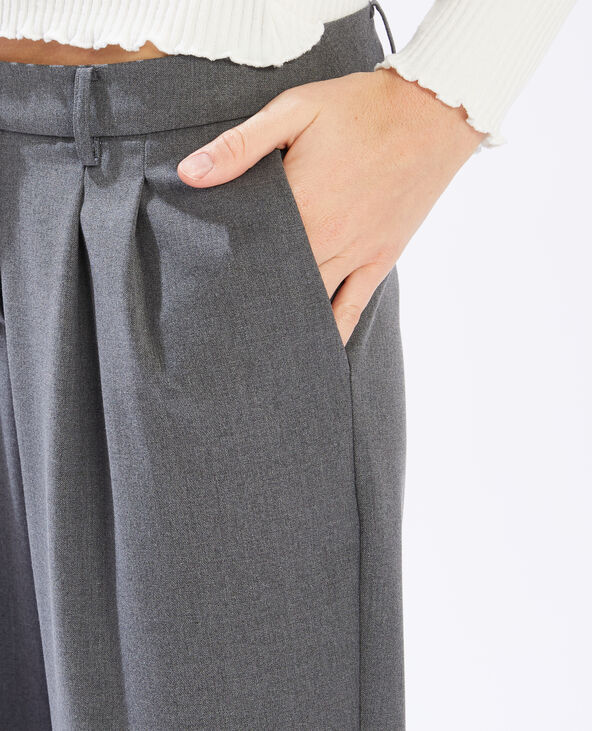 Pantalon pince 2025 gris femme