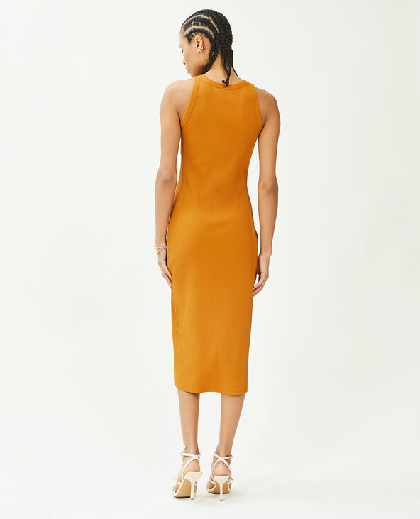 Robe débardeur maille côtelée camel - Pimkie
