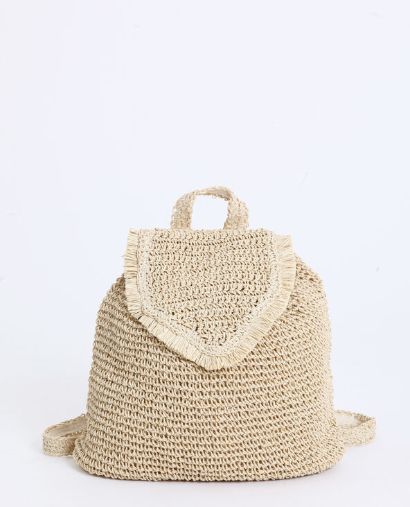 Sac dos en rafia Pimkie