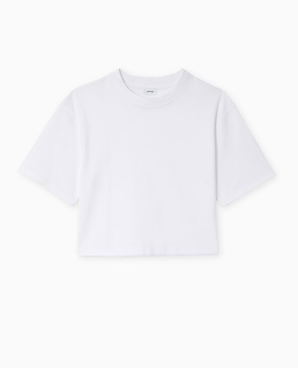 T-shirt ample et court blanc - Pimkie