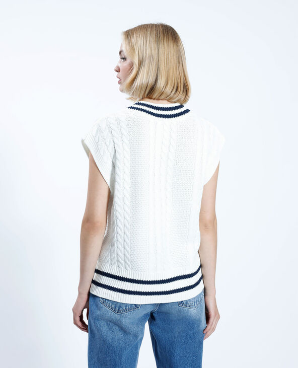 Pull sans manches blanc - Pimkie