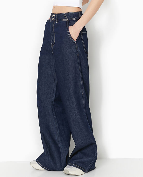 Jean wide taille haute bleu - Pimkie