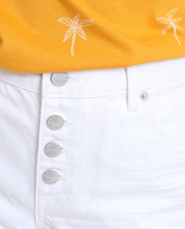 Short en jean mid waist blanc - Pimkie