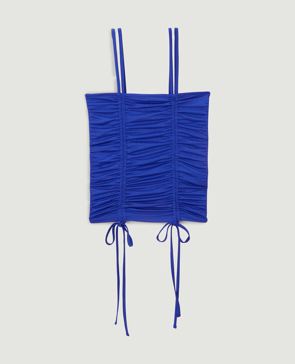 Top avec liens coulissés bleu électrique - Pimkie