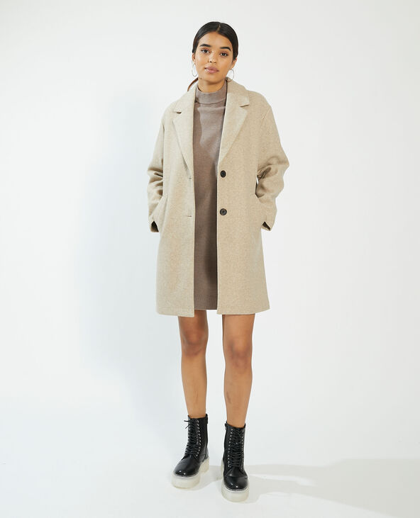 Manteau long taupe - Pimkie