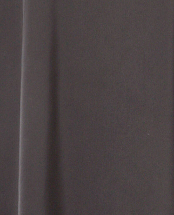 Robe longue et évasée en tissu satiné noir - Pimkie