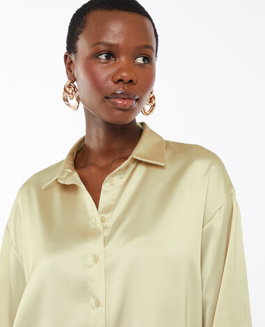 Chemise oversize en satin sable - Pimkie