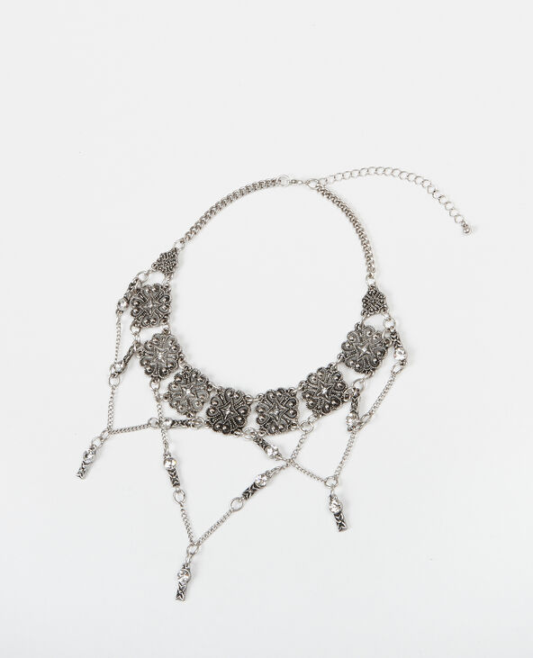 Choker à strass argenté - Pimkie