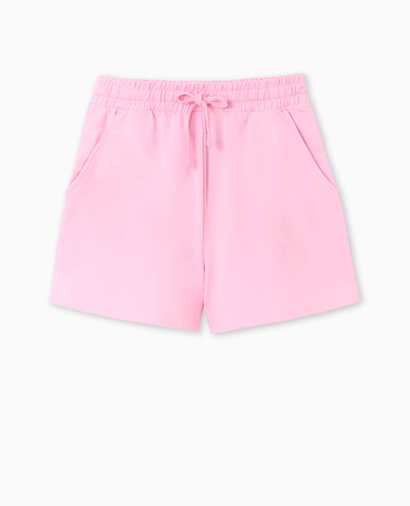 Short en molleton taille élastiquée rose - Pimkie