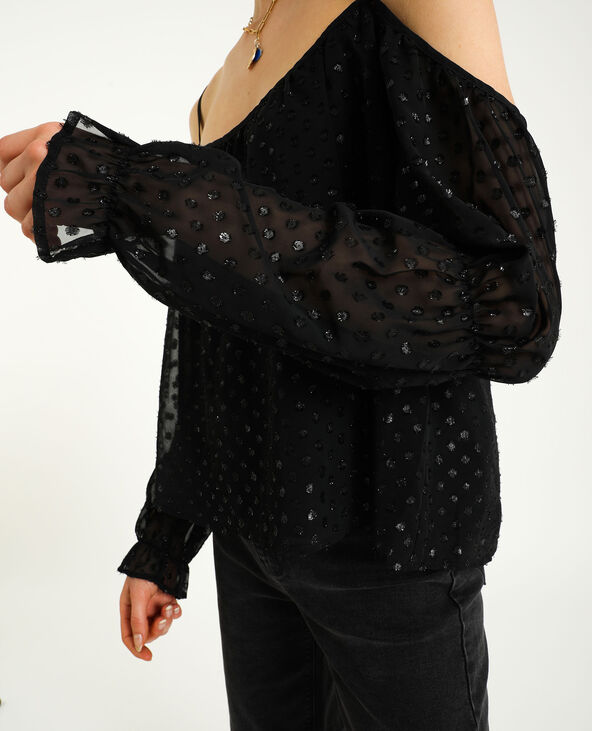 Blouse épaules nues noir - Pimkie