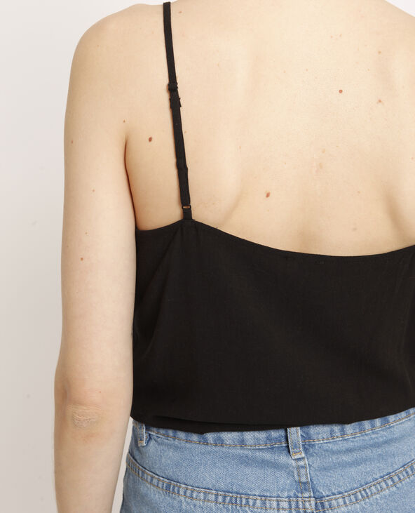 Body en lin noir - Pimkie