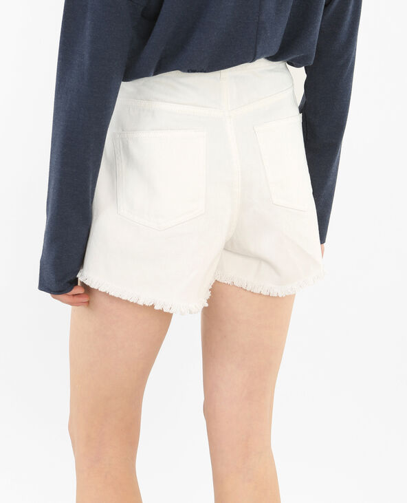 Short denim effiloché blanc - Pimkie