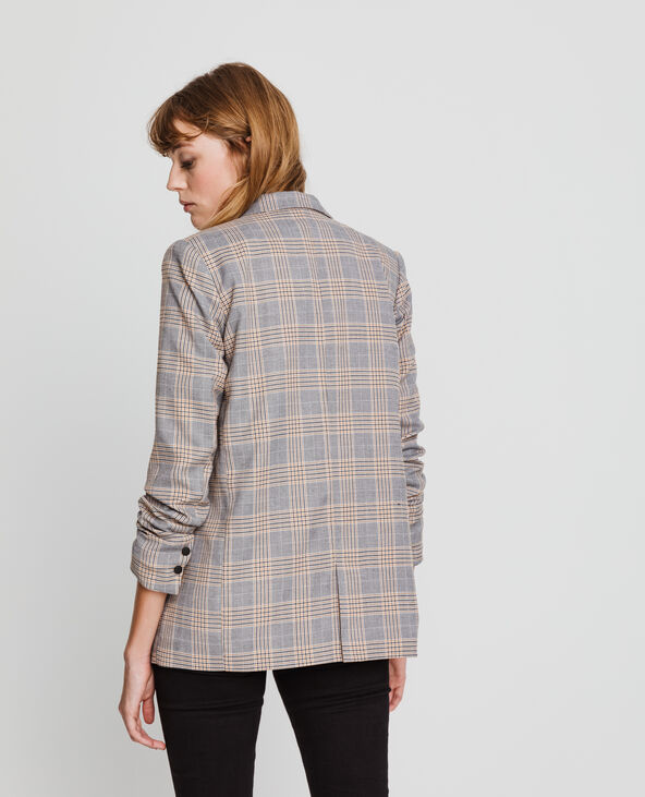 Blazer à carreaux camel - Pimkie