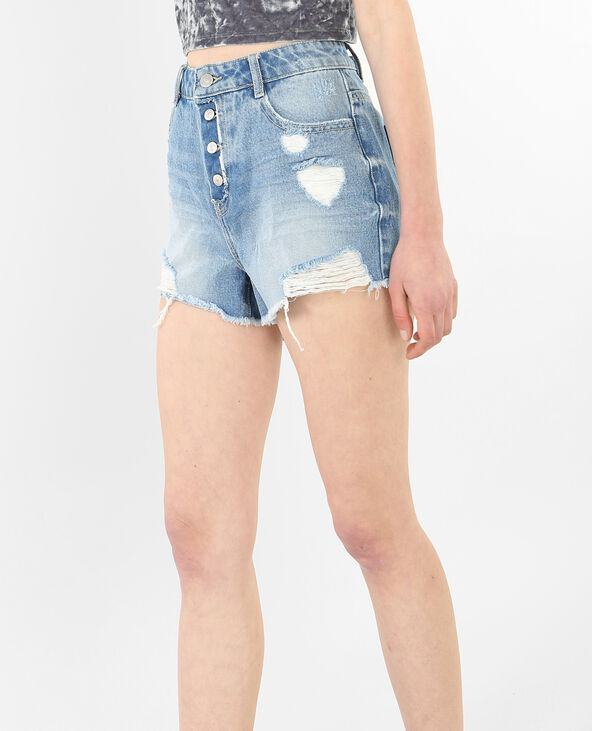 Short en jean destoy bleu - Pimkie