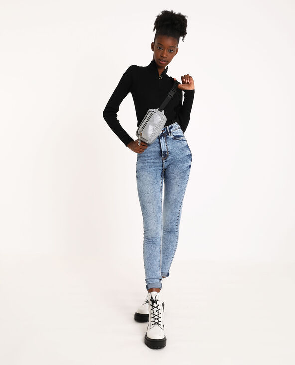 Pull zippé noir - Pimkie