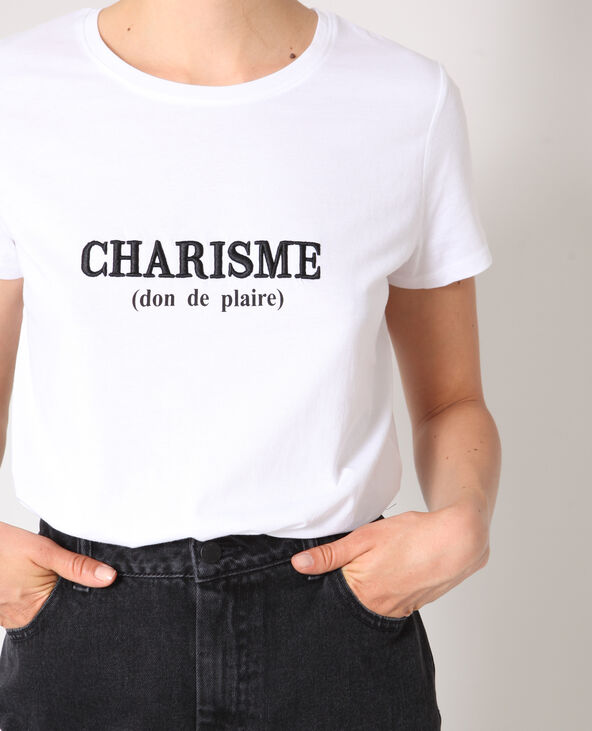 T-shirt charisme blanc - Pimkie