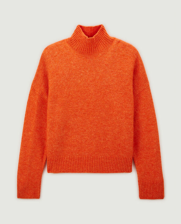 Pull oversize col montant orange - Pimkie