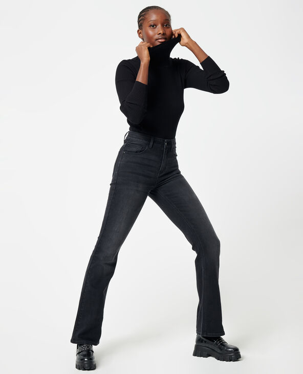 Jean flare taille haute noir - Pimkie