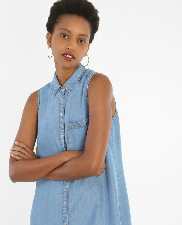Robe chemisier shop sans manche