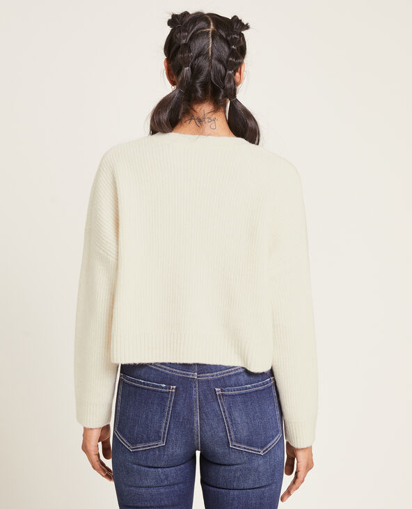 Gilet court en tricot blanc - Pimkie