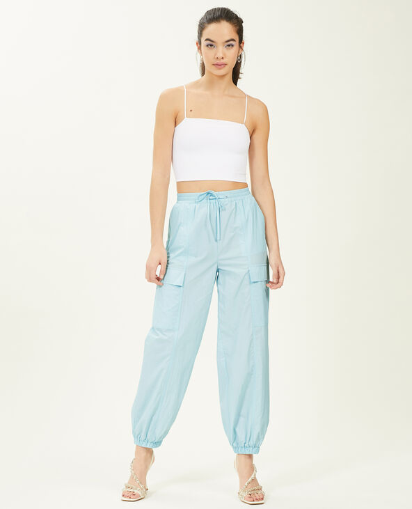 Pantalon parachute bleu clair - Pimkie