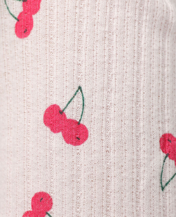 T-shirt motifs cerises rose clair - Pimkie
