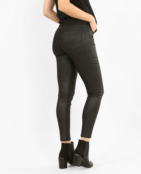 Pantalon noir top pailleté femme
