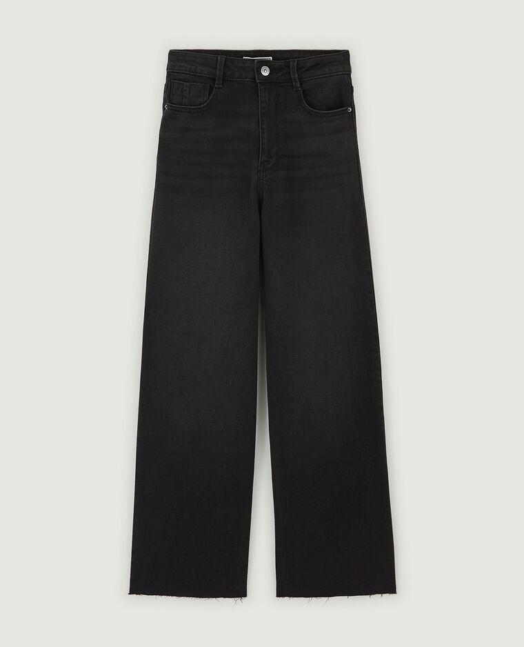 Jean wide taille haute noir - Pimkie