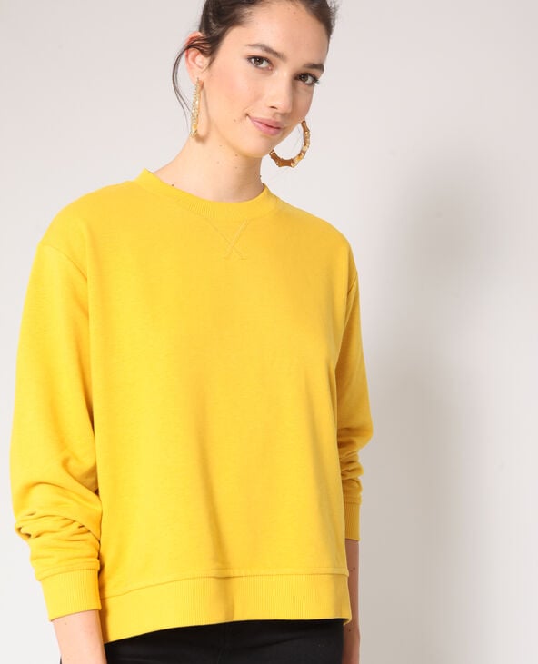 Sweat basique jaune ocre - Pimkie