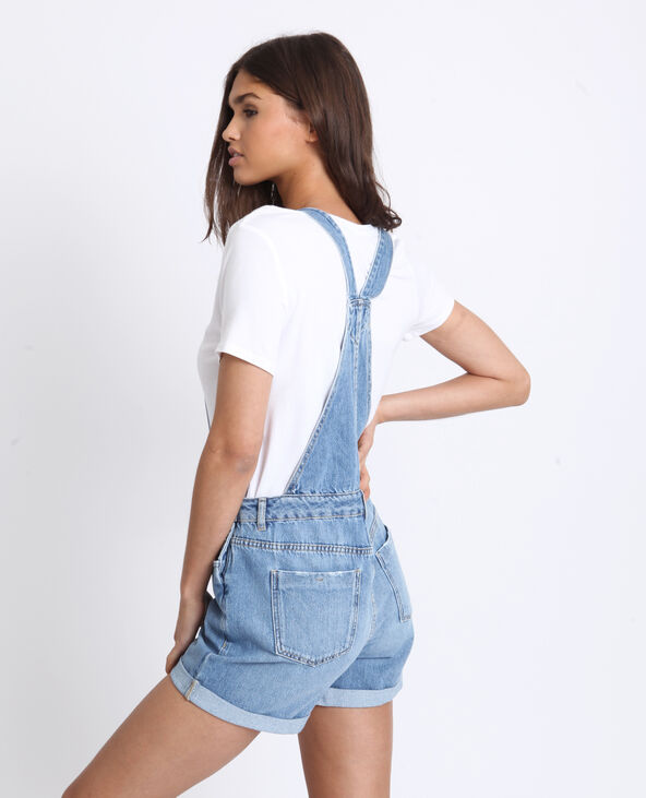 Salopette courte en jean