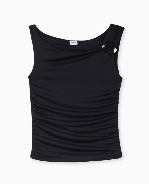 Top sans manches avec boucle fantaisie noir - Pimkie