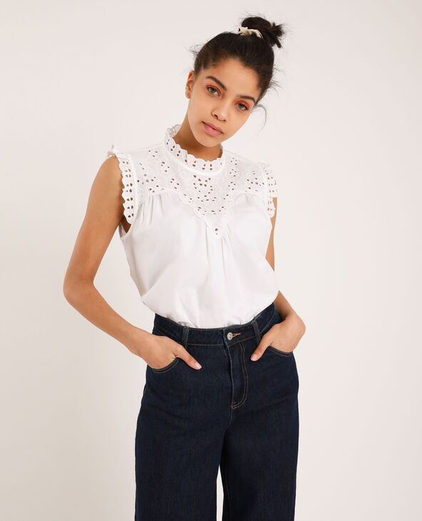 Blouse brodée blanc - Pimkie