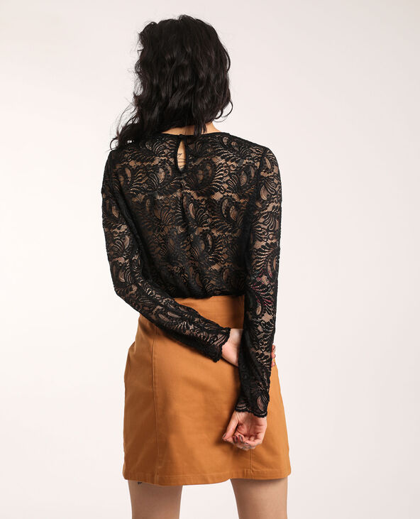 Blouse en dentelle noir - Pimkie