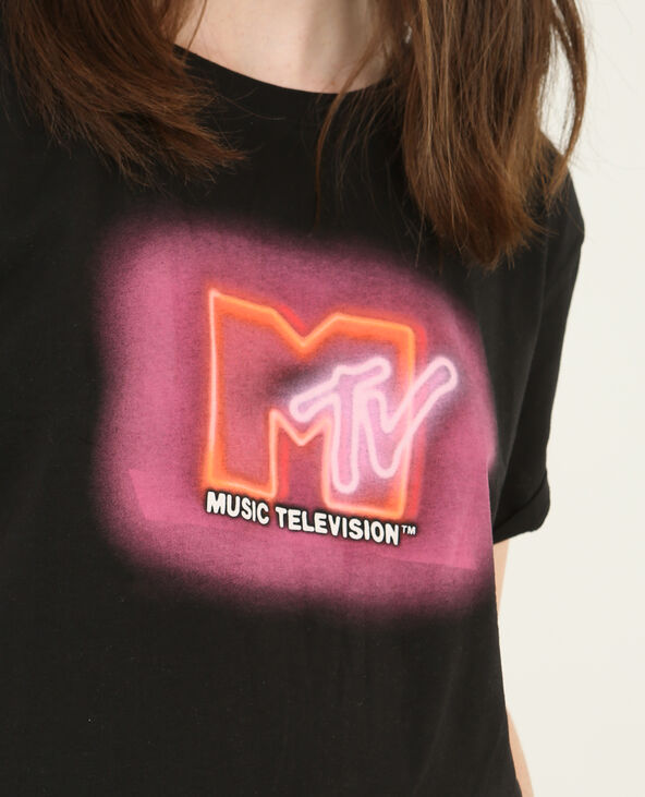 T-shirt motif rétro noir - Pimkie