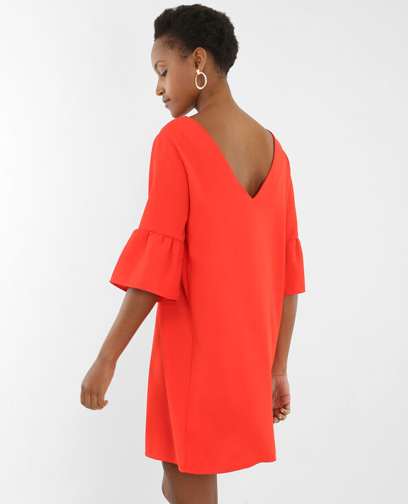 Robe manches pagode rouge - Pimkie