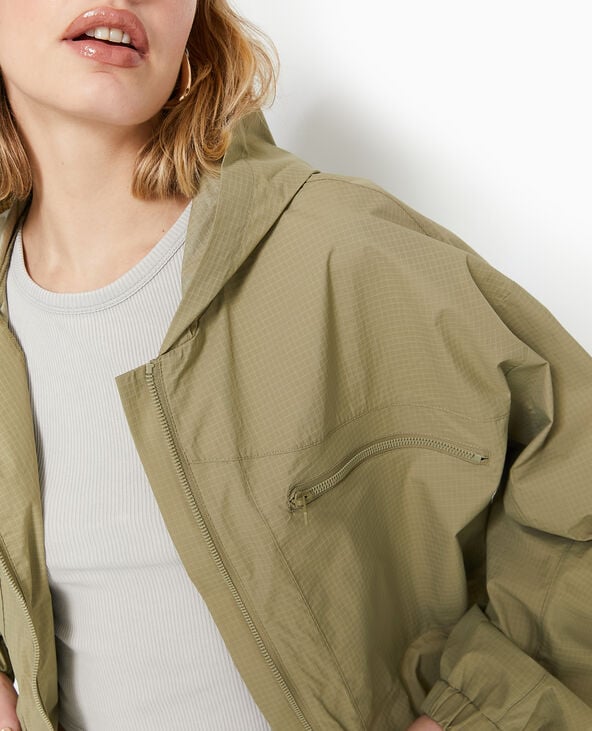 Blouson léger avec capuche vert kaki - Pimkie