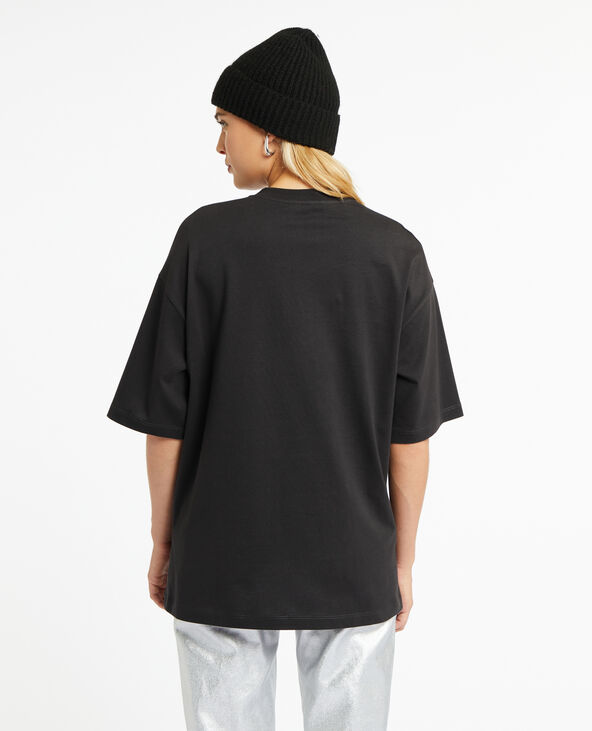 T-shirt oversize avec print noir - Pimkie