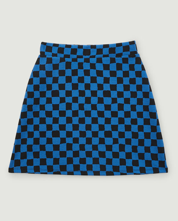 Jupe courte en maille bleu - Pimkie