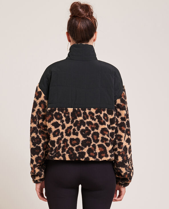 Blouson bi-matière noir - Pimkie