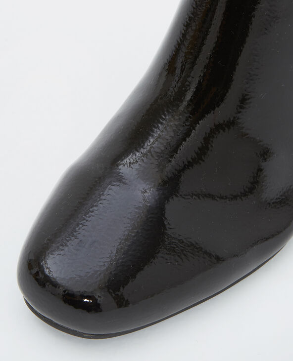 Bottines vernies à talons noir - Pimkie